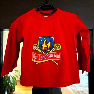 Sinterklaas Hulp Piet Kids Long Sleeve Shirt EUC
